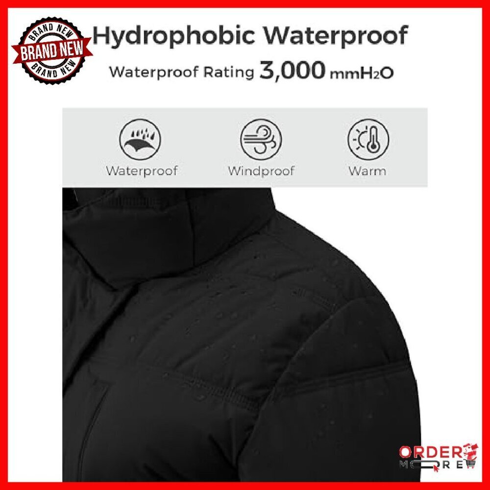 Women's Mid-Length Lightweight Puffer Jacket Warm Windproof Winter Coat - Picture 5 of 7